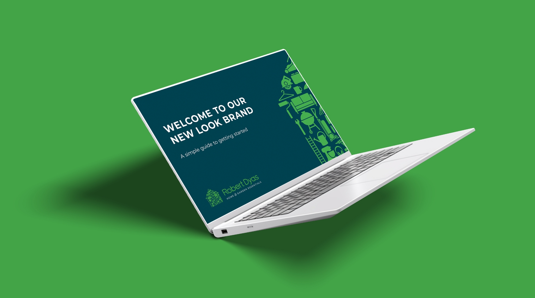laptop mockup of website development
